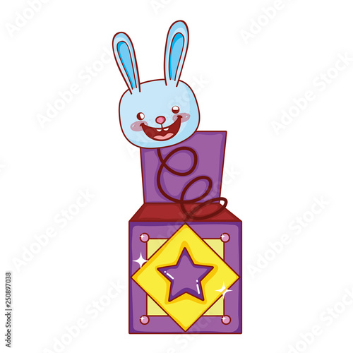 fools day surprise box with rabbit head