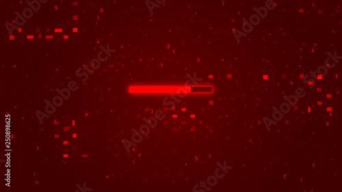 Digital Tech Backdrop with Loading Bar. Warning