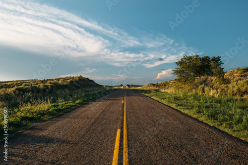 Country Highway in the South Plains of Texas that Runs Over the Ogallala Aquifer