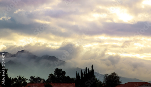 Morning background mountain Landscape in Yuma Arizona
