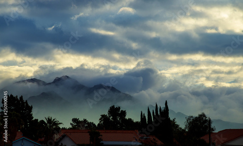 mountains at sunrise in the American Southwest