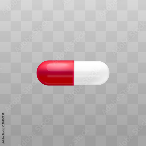 Vector capsule pill painkiller vitamin drug icon