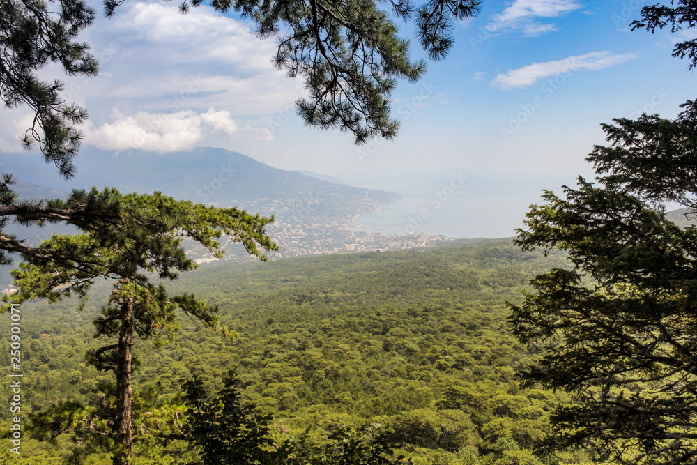 Mountain panorama of Yalta.