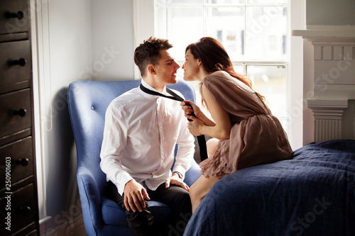 Couple about to kiss 