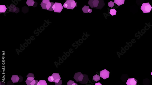 Abstract background with various multicolored hexagons. Big and small.