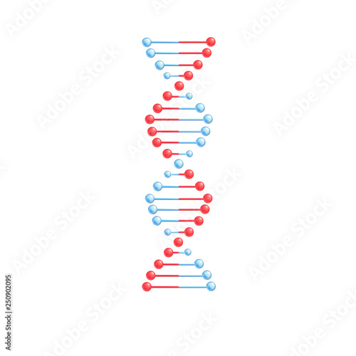 Vector DNA molecule helix spiral genetic code