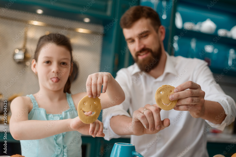Dad and daughter playing Dad and daughter playing