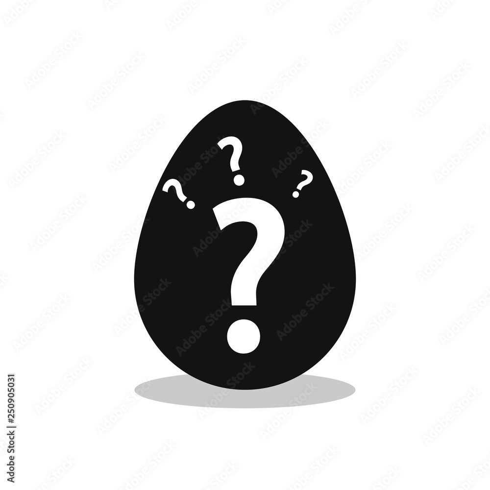 Egg with surprise icon, Question mark sign, symbol design template, vector illustration Egg with surprise icon, Question mark sign, symbol design template, vector illustration