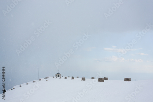 First world war memorial in winter season,Italy landmark © elleonzebon