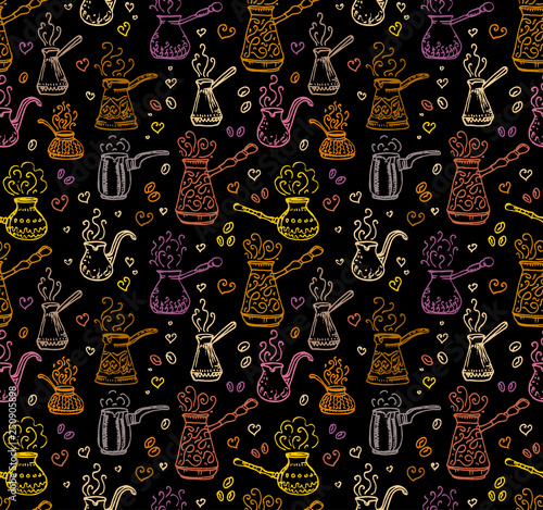 Coffee seamless pattern 