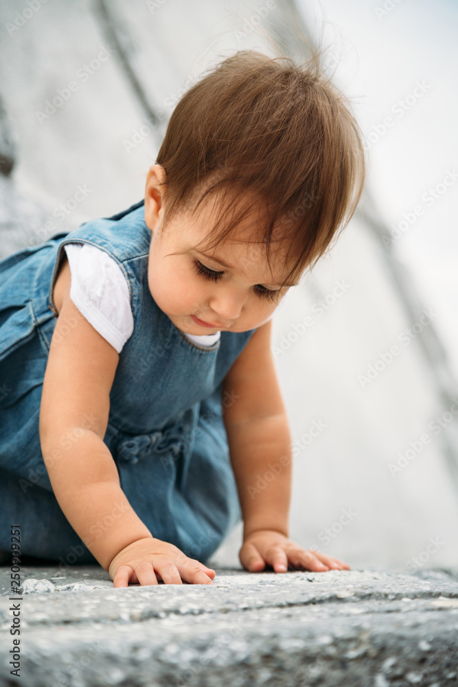 Small girl jeans dress on sale