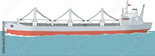 Freighter Vector Illustration