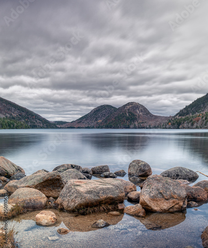 View of Bubbles from Jordan Pond Acadia National Park Maine