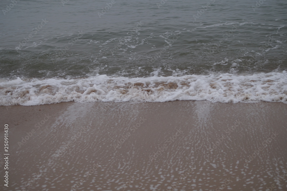 waves on beach