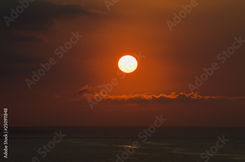 Sunset in the Cantabrian sea