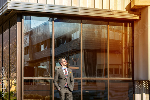 Foto Businessman in the city