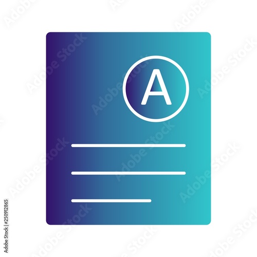 Vector A Grade Icon