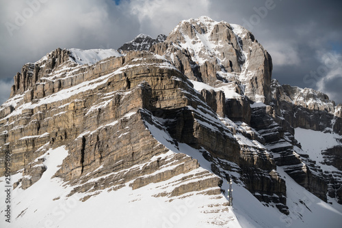 Winter in Madonna di Campiglio Aerial Drone Italy Dolomites Trentino photo