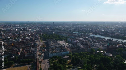 Wallpaper Mural Aerial Denmark Copenhagen June 2018 Sunny Day 30mm 4K Inspire 2 Prores  Aerial video of downtown Copenhagen in Denmark on a sunny day. Torontodigital.ca