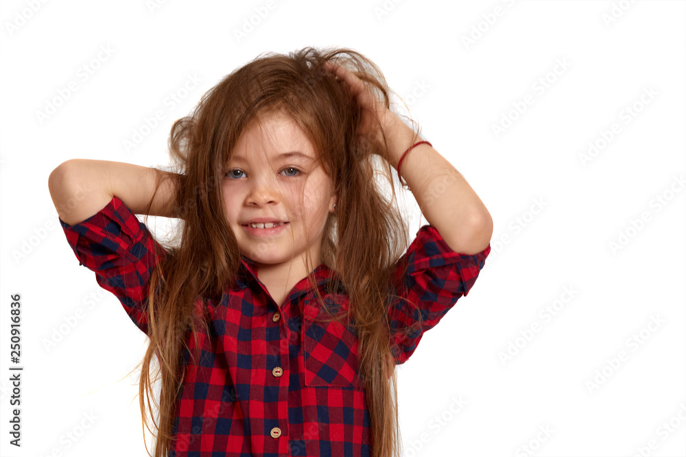 Teenage girl with emotional facial expression. Beautiful female half-length portrait isolated on white background. Teenage girl with emotional facial expression. Beautiful female half-length portrait isolated on white background.