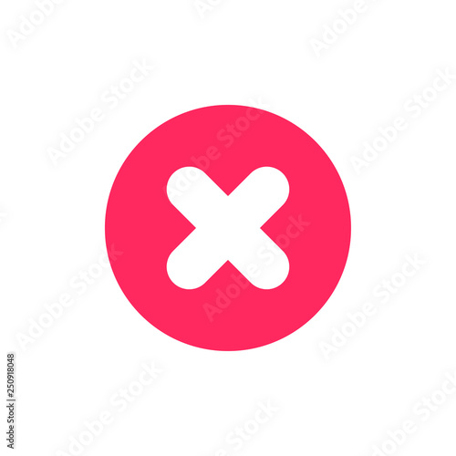 Icon of cross sign as error or cancel symbol. Flat style. Pixel perfect