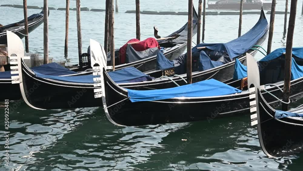 Venice, Italy - Palaces and Gondolas of the San Marco Basin wrapped in fog Venice, Italy - Palaces and Gondolas of the San Marco Basin wrapped in fog