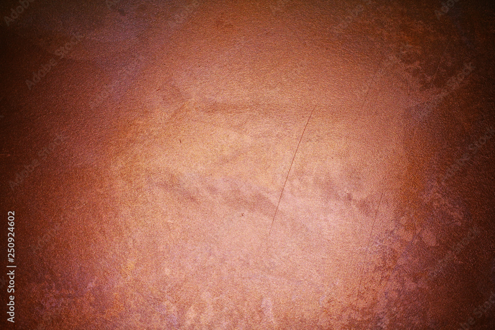 Fototapeta premium old textured wall with decorative plaster. stylized bronze, copper, metal.