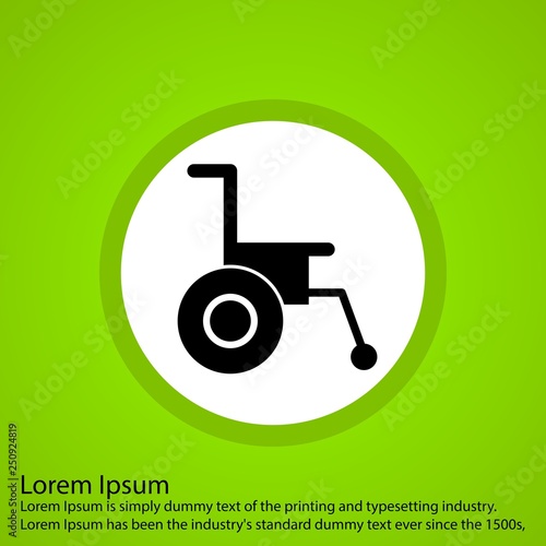 Vector Wheel chair Icon
