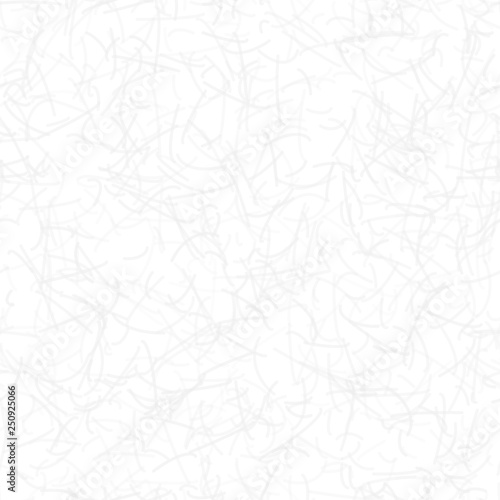 Abstract seamless pattern of randomly arranged curves in white and gray colors