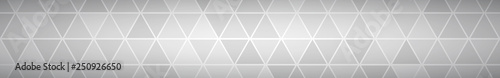 Abstract banner of small triangles in white and gray colors