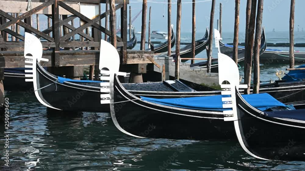 Venice, Italy - Palaces and Gondolas of the San Marco Basin wrapped in fog Venice, Italy - Palaces and Gondolas of the San Marco Basin wrapped in fog