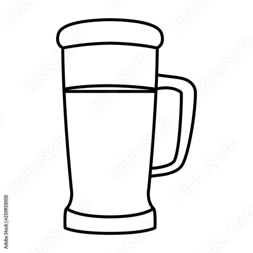 Beer cup cartoon isolated