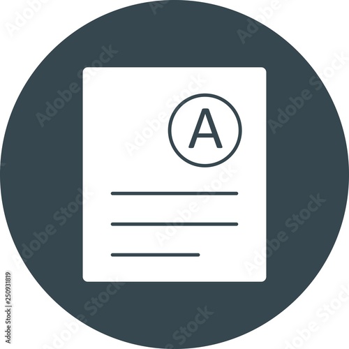 Vector A Grade Icon