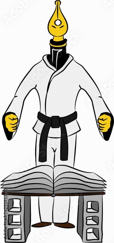 Icon black fountain ink pen in vector for background