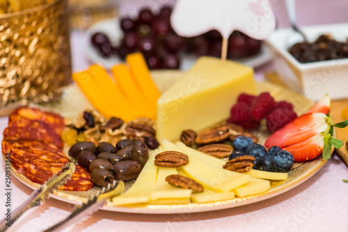 Cheese bar plate in restaurant