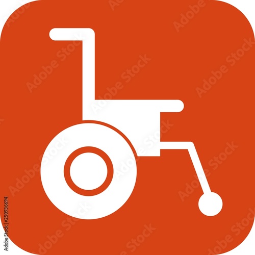 Vector Wheel chair Icon