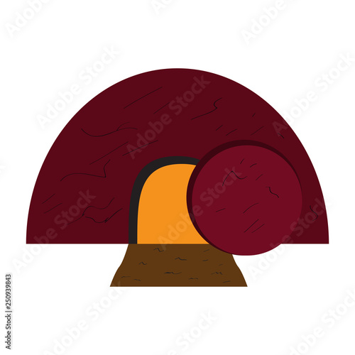 Isolated Jesus tomb icon. Vector illustration design