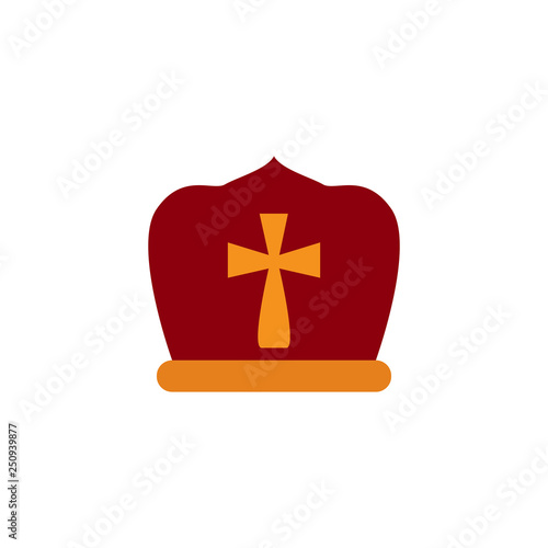 Isolated pope hat image. Vector illustration design