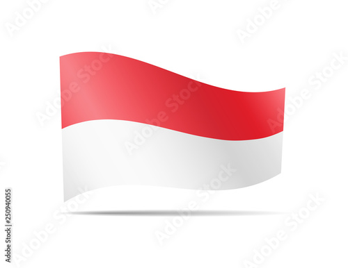 Free Download Waving Indonesia flag in the wind. Flag on white background vector illustration - GFXLoad