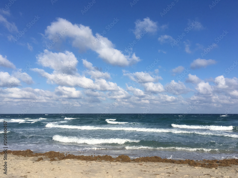 beautiful ocean and clouds in sunny Florida