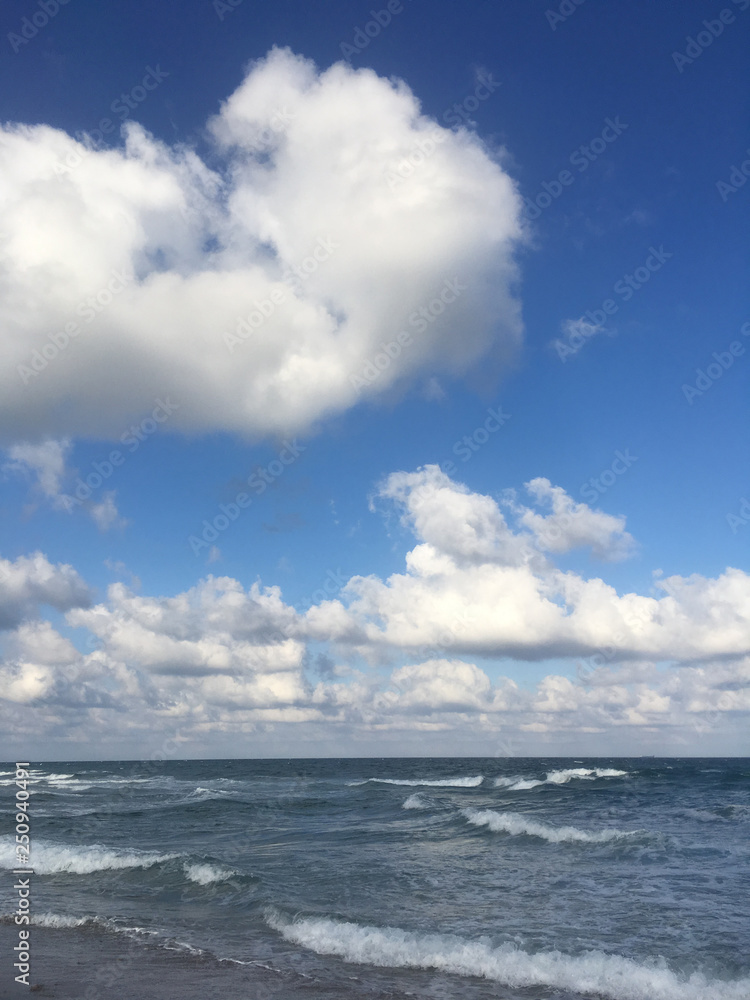 beautiful ocean and clouds in sunny Florida