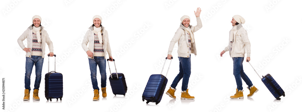 Man preparing for winter vacation