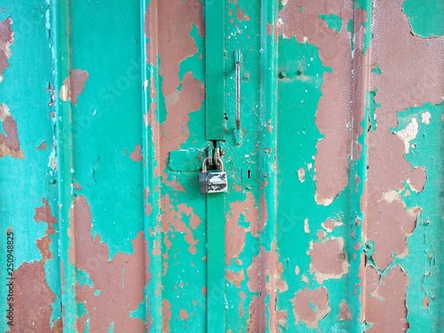 old rusty door with lock