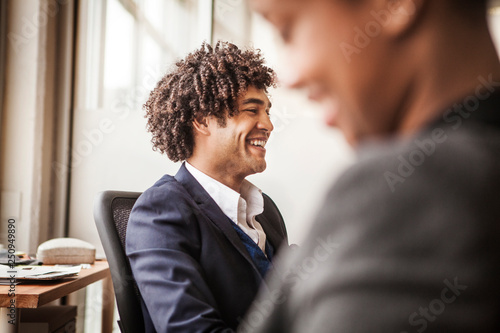 People smiling in office 