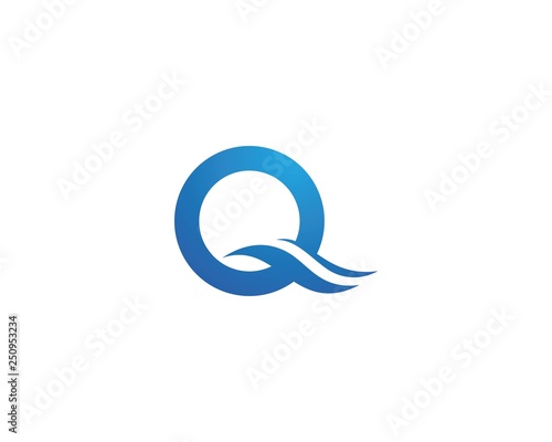 Q letter logo template