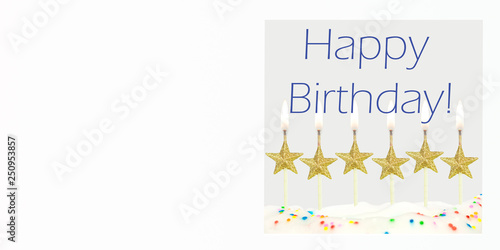 Tarjeta invitación azu y dorado