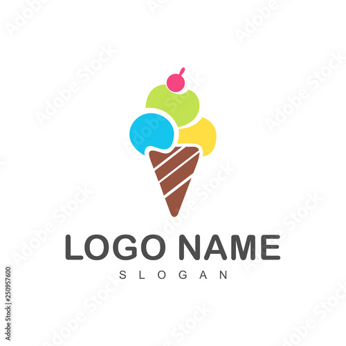 colorful ice cream logo