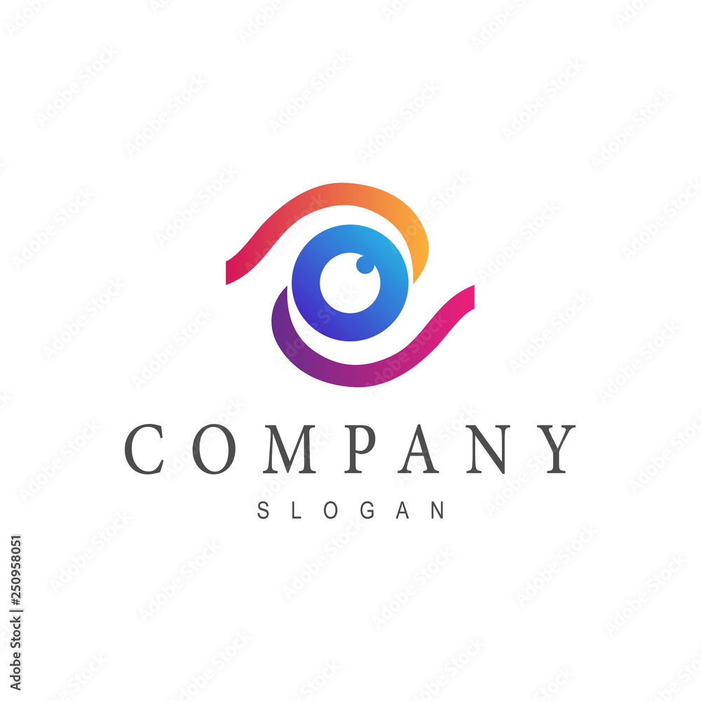 colorful eye logo design template colorful eye logo design template
