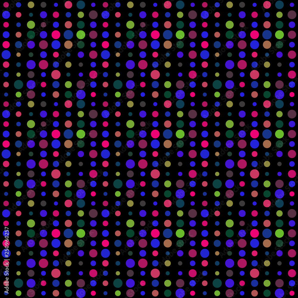 Seamless abstract pattern background with a variety of colored circles. Seamless abstract pattern background with a variety of colored circles.