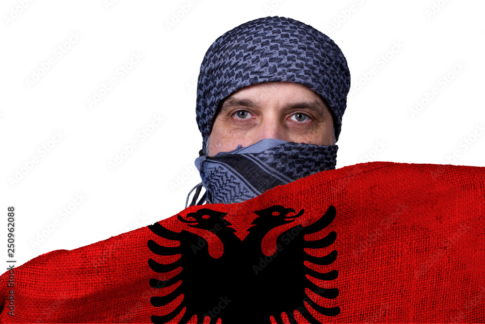 Arab with Albania flag